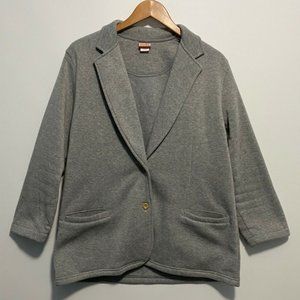 Tutor Court Soft‎ Gray blazer jacket fleece